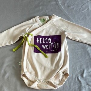 Parade - Canadian - Organic cotton kimono style Cream Baby Onesie